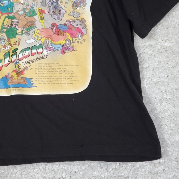 Driving Rules T-Shirt Men Large Graphic Funny Parody Souvenir Vintage Y2K Tee - Picture 3 of 12